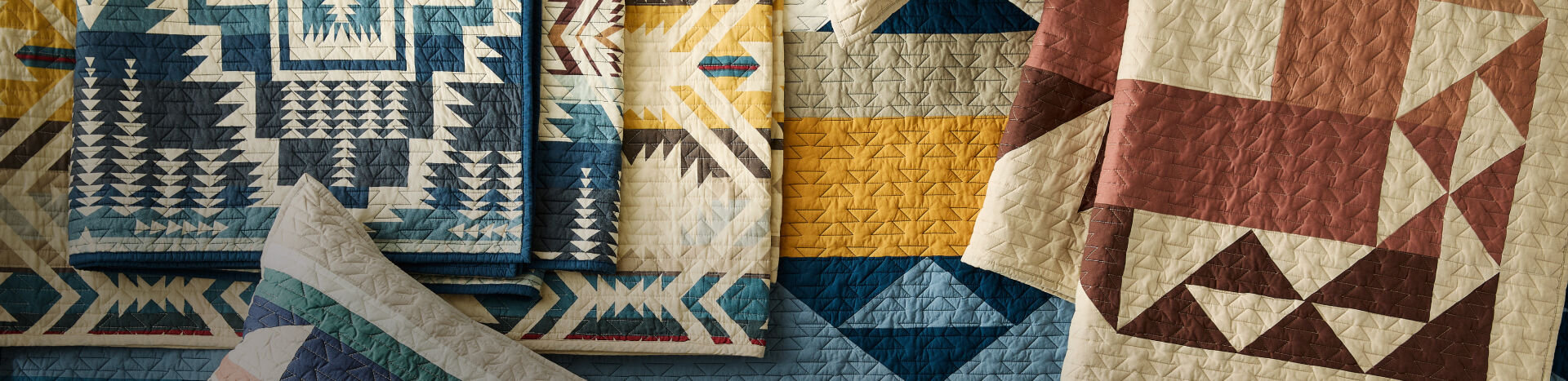 Colorful Pendleton Quilts