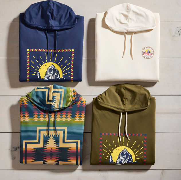 Stack of Pendleton Swim Rashguard Tops