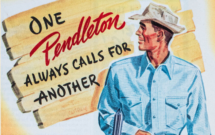 Vintage Ad Featuring Mens Wool Shirt
