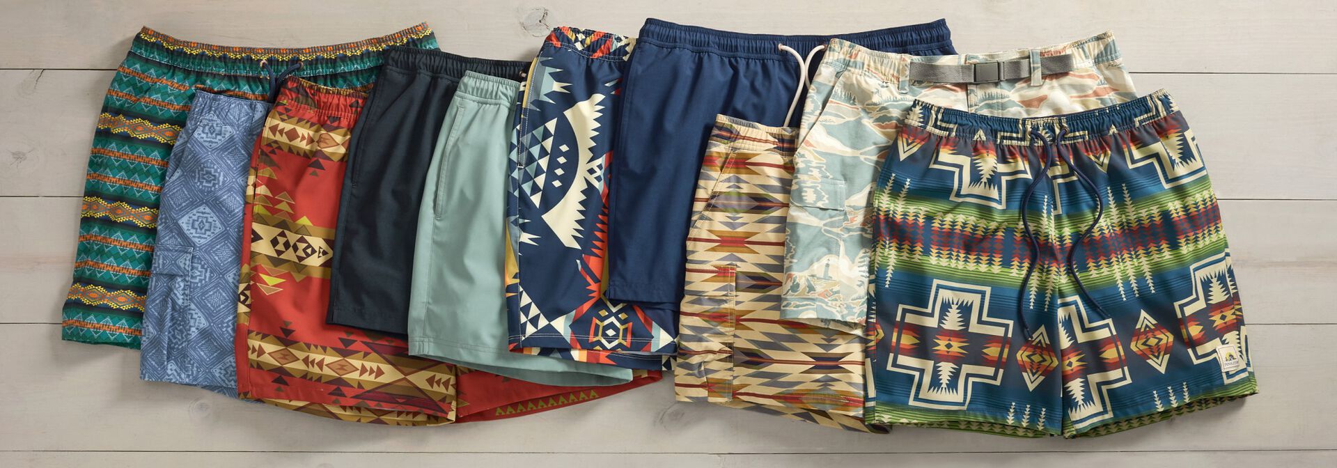 Stack of Mens Pendleton Swim Trunks