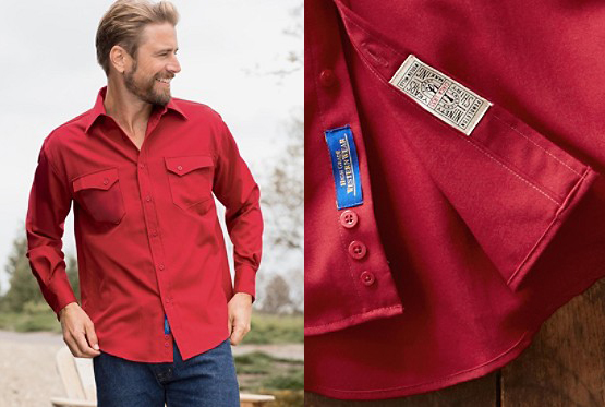 Pendleton Gambler Shirt from 2014 in red worsted wool.