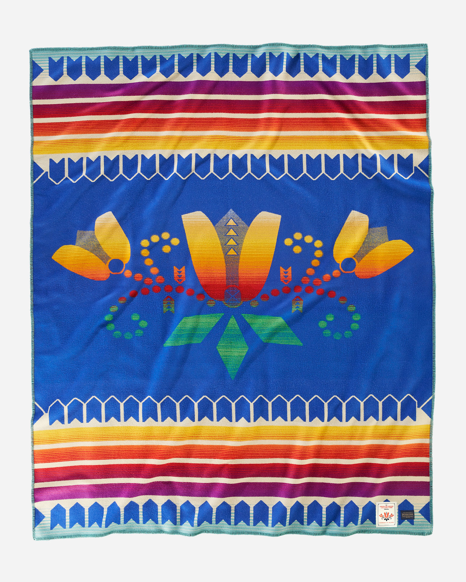 Courage to Bloom blanket for the College Fund - front