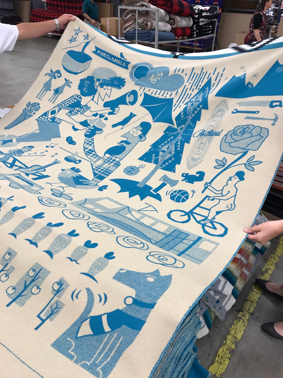 The "Here in Portland" blanket by Pendleton