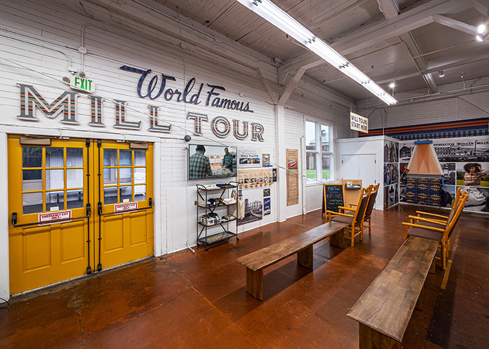 Tour waiting area in Washougal, Washington Pendleton store.