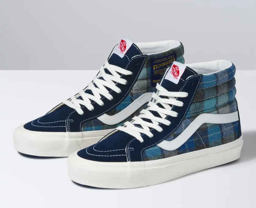 ANAHEIM FACTORY SK8-HI 38 DX IN ORIGINAL SURFPLAID