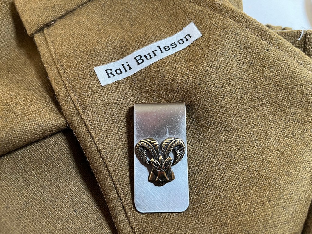 label and ram's head detail, photo courtesy Rali Burleson