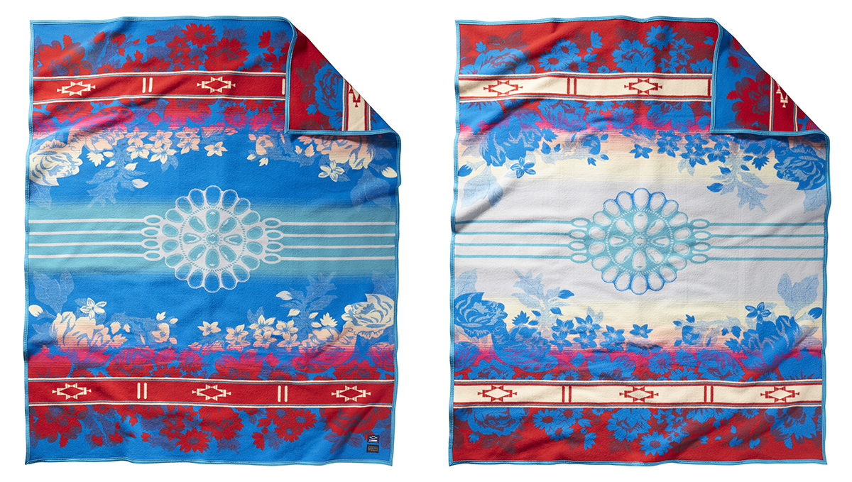 The Gather blanket by Pendleton Woolen Mills, designed by artist Emma Robbins and benefitting the DigDeep Navajo Water Project